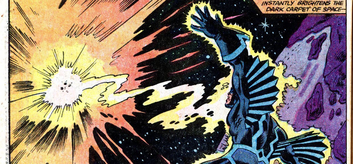 In 'Marvel Two-In-One Annual' (1979) #4, Black Bolt uses his electron manipulation to stop a solar flare.