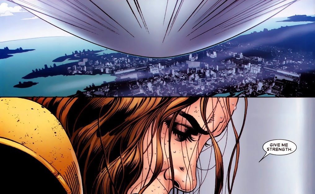 In 'Giant-Size Astonishing X-Men' (2008) #1, Shadowcat phases a 10-mile bullet through Earth.